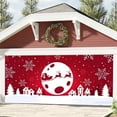 thumbnail image 4 of Large Merry Christmas Holiday Banner Garage Door Mural Winter Snowman Santa Scene Outdoor Indoor Decorative Wall Sticker, 4 of 6