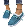 thumbnail image 5 of Willtoo Winter Flat Shoes Womens Round Toe Thick Sole Casual Loafers Warm Plush Lined Fuzzy Slip On Platform Shoes Non Slip Comfortable Walking Shoes, 5 of 5