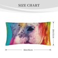 thumbnail image 2 of Kdxio Watercolor White Horse Pattern Pillowcase with Envelope Closure,20" x 36" Pillow Cases,Gifts for Men or Women-No pillow, 2 of 5