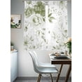 thumbnail image 5 of Sheer Curtains 72 Inches Long, Sage Green Flower Light Filtering Window Curtains for Living Room/Bedroom, Watercolor Gradient Retro Floral Rod Pocket Voile Sheer Curtain Drapes, 52"W x 72"L, 2 Panels, 5 of 8