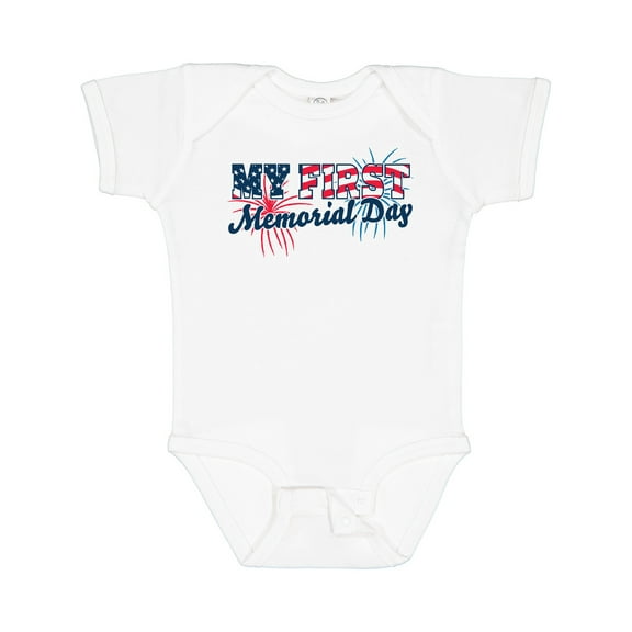 Inktastic My First Memorial Day with Fireworks Boys or Girls Baby Bodysuit