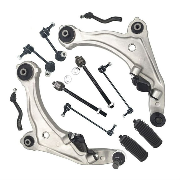 Frenzybro 12Pcs Front Lower Control Arm Sway Bar End Link Tie Rod Boot Replacement for 2009 2010 2011 2012 2013 2014 Nissan Maxima