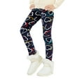 thumbnail image 3 of Esaierr 3Pcs Kids Girls Winter Leggings Print Fleece Thick Lined Warm Leggings 3-12Y Toddler Baby Fleece Lined Leggings, 3 of 5