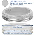 thumbnail image 3 of 2 Pack 316 Surgical Stainless Steel Sprouting Lids for Wide Mouth Mason Jar (Ball Kerr) - One-Piece- Strainer Mesh Lids - Rust-Proof, 3 of 6