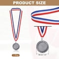 thumbnail image 2 of Uxcell Award Medal, Prize Medal Winner Award with Neck Ribbon for Competitions Sport Games Spelling s Silver, 2 of 7