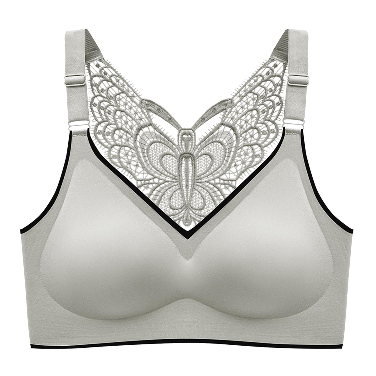 Ladies Bra Butterfly Beauty Back Wrap Breast Latex No Steel Ring Ice Silk  Sports Bra Push Up Bras for Women No Underwire, Beige, Medium : :  Clothing, Shoes & Accessories