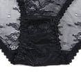 thumbnail image 3 of Lingerie Transparente en Maille pour Femmes Soutien-Gorge Brodé et String et Bas, 3 of 4