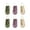 2Purple2Nude2Green, variant on LDU No Show Socks for Women with Non-Slip Grip, 6 Pairs