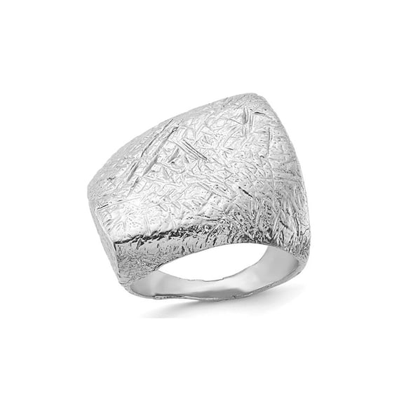 Gem & Harmony Sterling Silver Textured Ring for Women