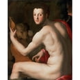 thumbnail image 3 of Agnolo Bronzino 12x14 Black Modern Framed Museum Art Print Titled - Portrait of Cosimo I of 'Medici as Orpheus, 3 of 5
