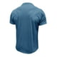 thumbnail image 5 of Camisas Elvqul de Caballero Patchwork Playa Cuello Redondo Botones Manga Corta Azul, 5 of 7