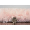 thumbnail image 2 of Linon Maven Faux Rabbit Pink 3' X 5' Rectangle Area Rug RUGFR0435, 2 of 6