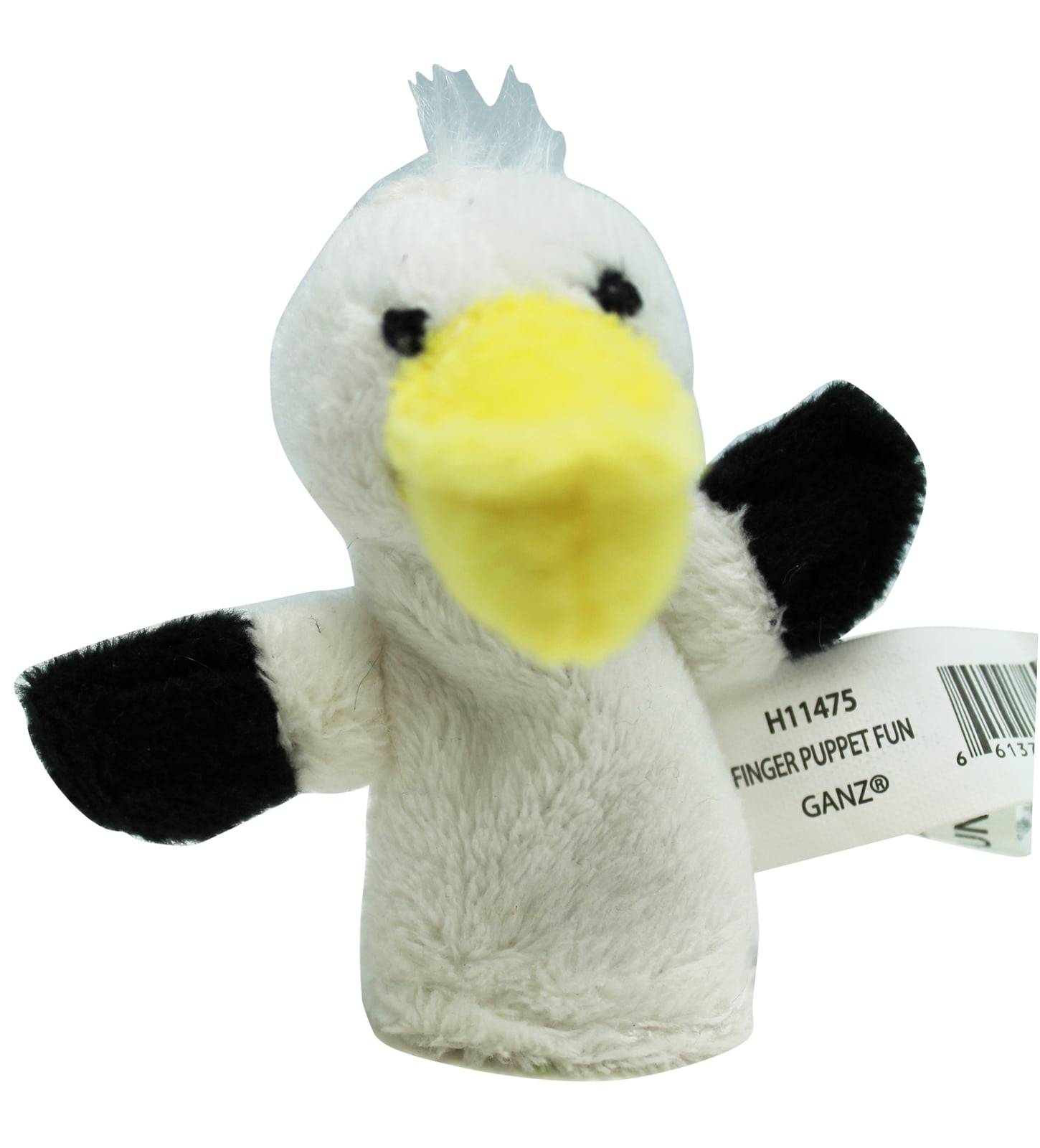 Kid's Plush Animal Finger Puppet Pelican By Ganz