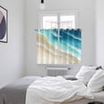 thumbnail image 3 of Teal Gradient Ocean Kitchen Curtains Window Panels, Ombre Watercolor Coastal Beach Waves Insulated Window Treatment Curtain, Grommet Curtains for Bedroom/Living Room/Bathroom, 2 Piece 52"Wx72"L, 3 of 8