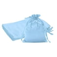 thumbnail image 1 of Uxcell Satin Drawstring Gift Bags for Jewelry, Candy, and Party Favors Sky Blue 6 x 8 Inch, 1 of 7