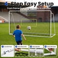 thumbnail image 4 of Slsy 10'x6.5' Sports Soccer Rebounder,2 IN 1 Galvanized steel pipe Soccer Goal for Backyard,5 Adjustable Angles,Soccer Gifts,Perfect for Backyard Practice and Training, 4 of 10