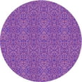thumbnail image 1 of Ahgly Company Indoor Round Patterned Orchid Purple Area Rugs, 3' Round, 1 of 6