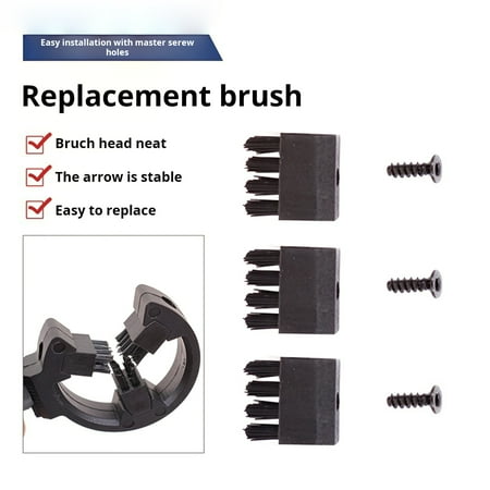 Ettsollp 3Pcs Archery Bow Brush Plastic Arrow Rest Replacement Brush Archery Accessories Bow Supplies Small Arrow Rest Compound Kit