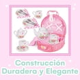 thumbnail image 2 of Juego de Té Porcelana Niñas - Diseño Floral - 18 Piezas rosa Unitalla, 2 of 5