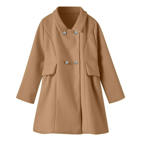 

NECHOLOGY Girls Jacket Size 8 Toddler Girls Winter Windproof Coat Jacket Kids Warm Fleece Kid Jackets for Girls Coat Coffee 5-6 Years