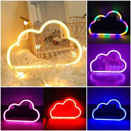 

Toyfunny LED Cloud Neon Light Sign Night Lamp Wall Art Decorative Room Party Decor
