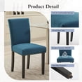 thumbnail image 4 of Upholstered Dining Chairs Set of 2, Dining Chairs with Nailhead Trim, Modern Fabric Dining Room Chair with Wood Legs, Mid-Century Accent for Living Room, Kitchen, 4 of 9