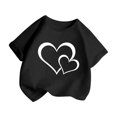 thumbnail image 3 of WEAIXIMIUNG T-Shirts Chat pour Enfants Filles Mignon Graphique Col Rond Manches Courtes Tee Été Décontracté T-Shirt 130, 3 of 5