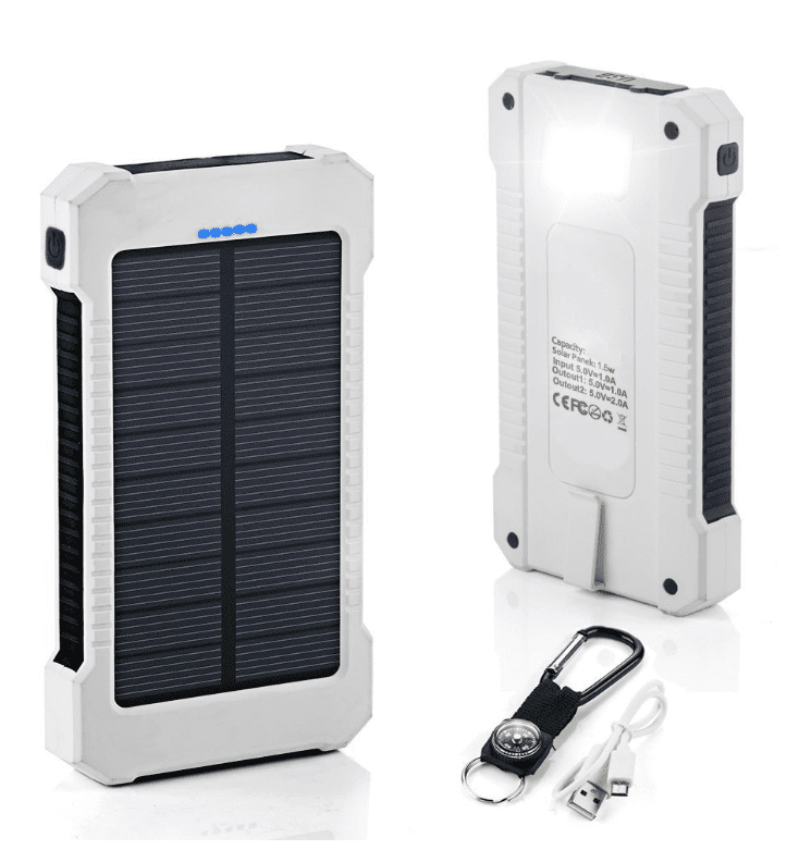 Waterproof 12000mAh 2 USB Portable Solar Battery Charger Solar Power