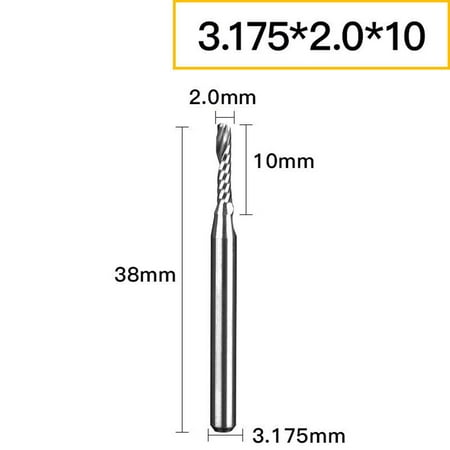 

RANMEI Shank diameter 3.175mm single edge spiral milling cutter CNC engraving end mill