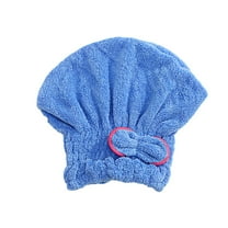 Warm Quick Dry Hair Turban Hair Drying Towel Wrap Hat Bun Caps for Adult Kid... D7V9