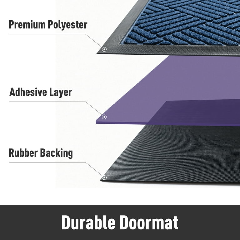 SIXHOME Outdoor Mat Non Slip Doormat 24x47 Front Door Mat Absorbent  Rubber Welcome Mat Low Profile Dirt Trapper Indoor Outdoor Doormat Large  Thick