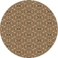 thumbnail image 1 of Ahgly Company Indoor Round Patterned Bakers Brown Area Rugs, 8' Round, 1 of 6