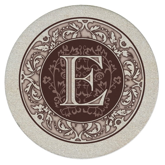 Thirstystone Monogram Letter E 4-Pack Natural Sandstone Coasters