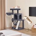 thumbnail image 2 of Yaheetech 40″ Multi-Level Cat Tree with Condo, Basket & Hammock, Dark Gray, 2 of 8