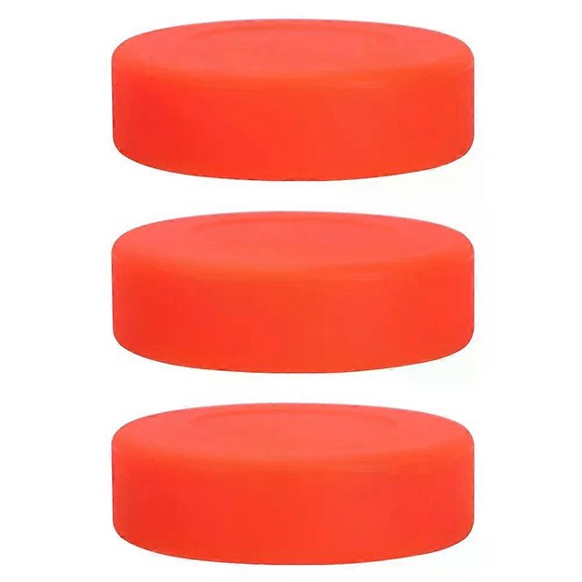 3Pcs Hockey Training Puck Puck Street Hockey Balls for Training (Orange) Inline