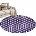 thumbnail image 6 of Purple Moroccon Round Rug 3ft Washable Circle Entryway Rugs Non Slip Country Chic Ethnic Minimalist Motifs Area Rug Indoor Floor Carpet for Bedroom Kitchen Living Room Home Office Dining Room Nursery, 6 of 8