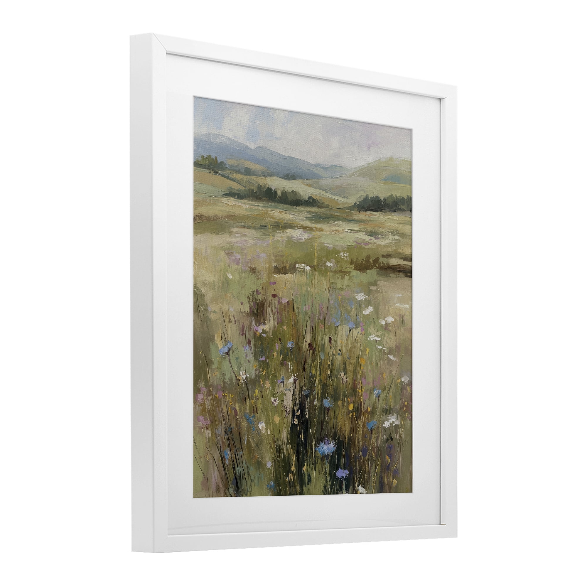 Stupell Industries Breezy Pastures Impression White Framed Print Under Glass, design by Svetlana Aleynikova
