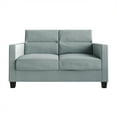 thumbnail image 3 of Castle Place Contemporary Linen Upholstered Loveseat, Light Blue, 3 of 7