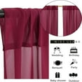 thumbnail image 5 of SoarDream 20ft x 8ft Wedding Backdrop 4 Panels Burgundy Chiffon Backdrop for Baby shower, Birthday and Wedding Decorations, 5 of 5