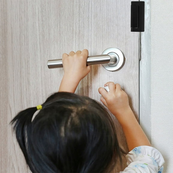 HEMOTON Extra Anti-Theft Door Lock Child 7.70X6.00X3.50CM Black