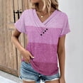 thumbnail image 1 of Fiudx Ofertas Flash Artículos En Oferta Blusas Casuales de Manga Corta con Cuello En V a La Moda para Mujer, 1 of 4
