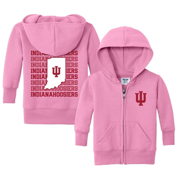 Infant Chad & Jake Pink Indiana Hoosiers  Retro Full-Zip Hoodie