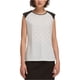 thumbnail image 1 of DKNY Blusa con ribete de piel sintética para mujer, azul, mediano, 1 of 2