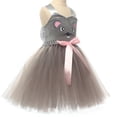 thumbnail image 6 of LIIPEE Girls Summer Outfits 3 Piece Set Kids Cartoon Dress Up Fashion Graphic Mesh Dresses Tail And Headband Cute Comfortable Halloween Party Performance Wear,6-7 Years, 6 of 8