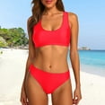 thumbnail image 2 of DGMIOCS Women's Modest Tankini Set Women's Swimwear Red L, 2 of 6