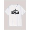 thumbnail image 2 of "Jesús, el Camino, la Verdad, la Vida" - Camiseta de manga corta con estampado frontal para hombre - Camisetas casuales cómodas y transpirables para verano y tiempo libre., 2 of 4