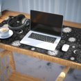 thumbnail image 3 of Long Mouse Pads for Desk,Black White Zodiac Sun Moon Pattern Desk Mats on Top Of Desks, Desk Mouse Pad Extra Large with 3mm Non-Slip Base and Stitched Edge for Gaming,Office,Work,Home 35.4"x15.7", 3 of 6