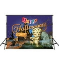 thumbnail image 3 of ABPHOTO Polyester Cartoon Happy Halloween Party Backdrops for Photography Cemetery Photocall for Children Kids Photos 7x5ft, 3 of 4