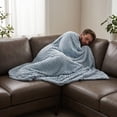 thumbnail image 6 of PBAZIH Flannel Fleece Blanket Soft Cozy Throw for Couch Bed Home Office Travel Lightweight Thick Striped Design Ideal for Lounging Napping or Extra Warmth, 6 of 6