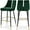 Green, variant on Meridian Furniture Sleek Pink Velvet Stool (Set of 2)